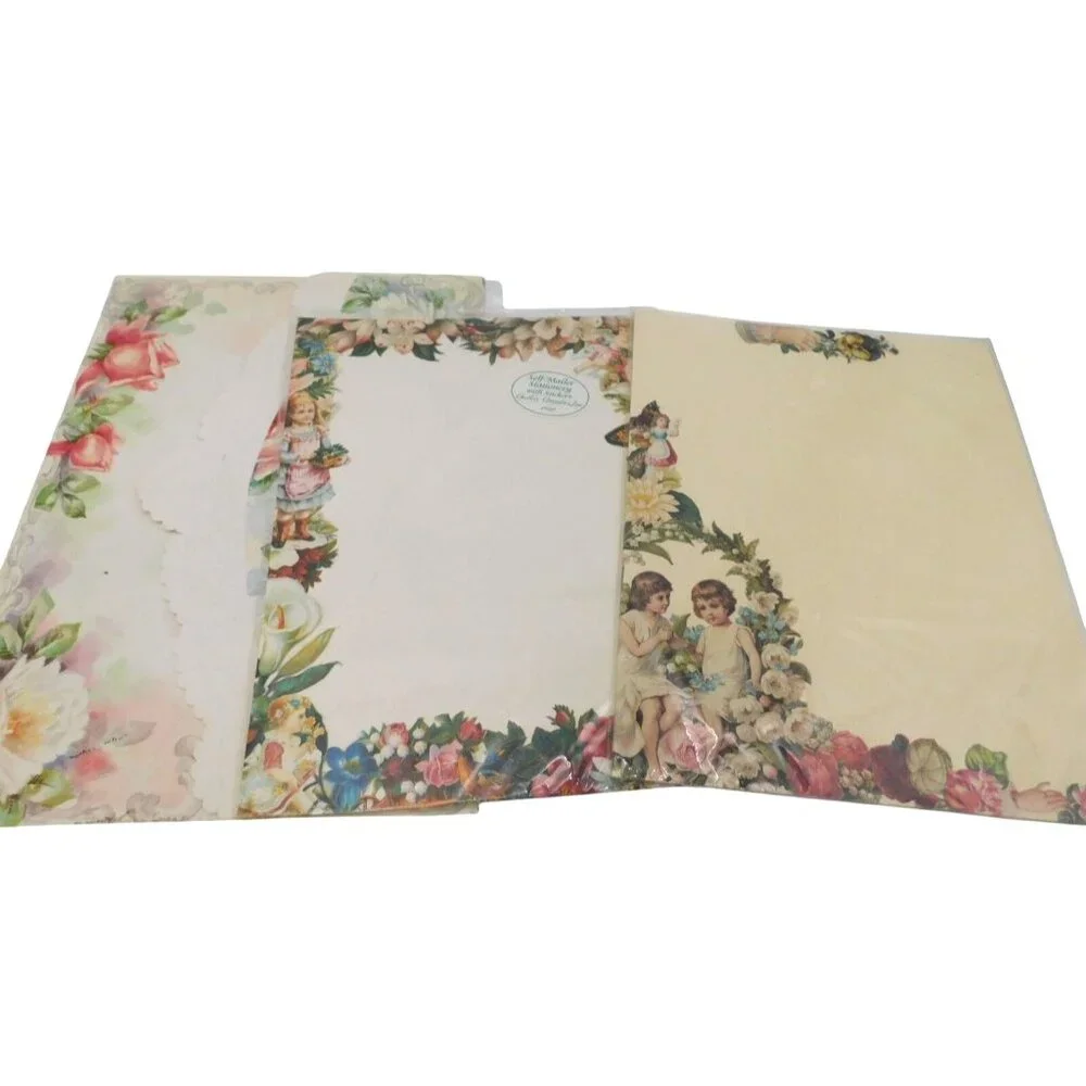 Lot of Vintage Victorian Inspired Stationery Sets Hallmark Victorian Greetings